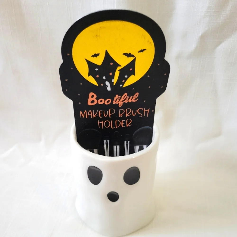 Bootiful Ghost Makeup Brush Holder *New Halloween Ghost Holder